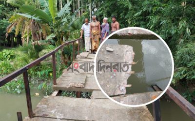 এলজিইডির ব্রিজের স্লাব তৈরিতে রডের পরিবর্তে সুপারী গাছ