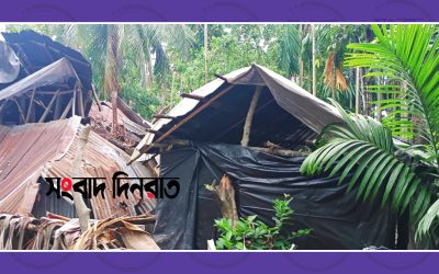 কাউখালীতে পলিথিন দিয়ে ঘর তৈরি করে বসবাস এক অসহায় দিনমজুরের