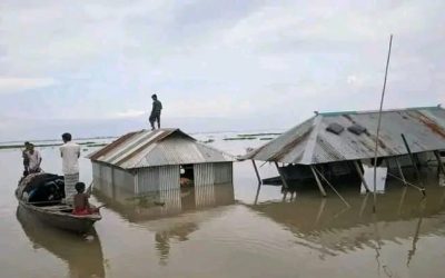 কুড়িগ্রামে প্রায় লক্ষাধিক মানুষ পানিবন্দী; বন্যা পরিস্থিতির আরো অবনতির আশঙ্কা!