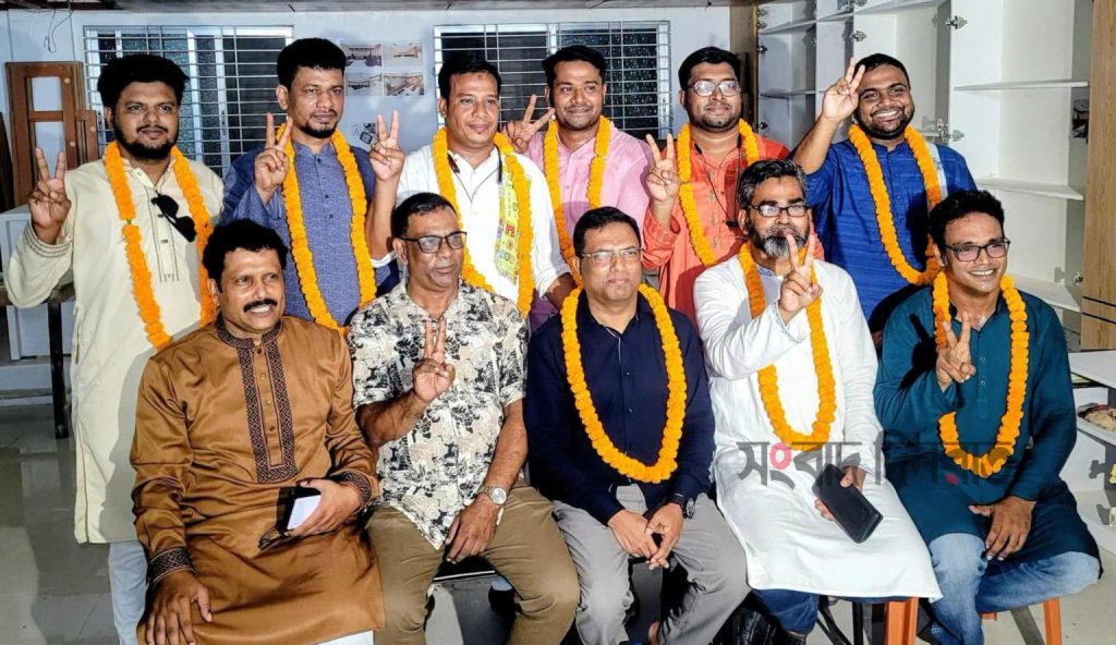 বগুড়া টেলিভিশন রিপোর্টার্স ইউনিটির নেতৃত্বে মোহন ও সুজন
